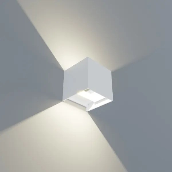 APLED - LED Aplică perete exterior CUBE 2xLED/3W/230V IP65