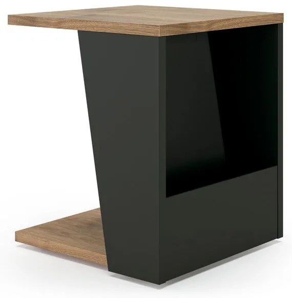 Măsuță de cafea cu blat cu aspect de lemn de nuc 40x40 cm Albi TemaHome