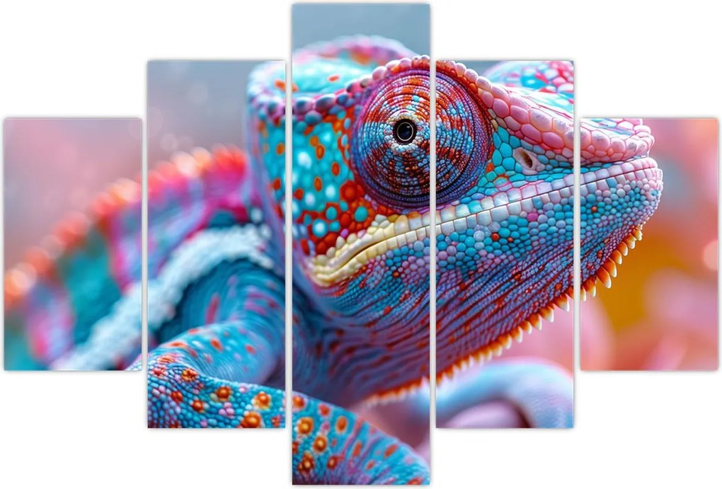 Tablou - Cameleon colorat (150x105 cm)