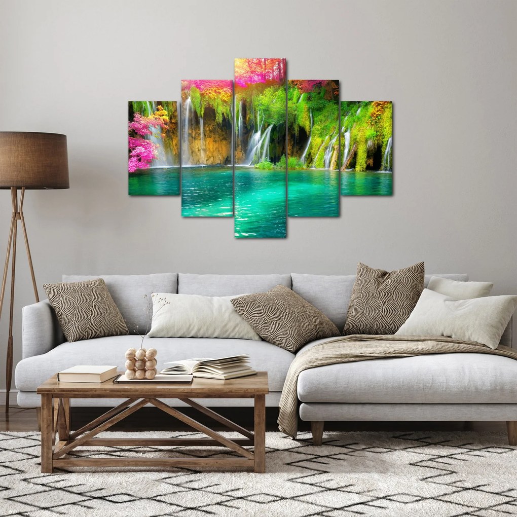 Tablou - Cascada, Lacurile Plitvice, Croația (150x105 cm)