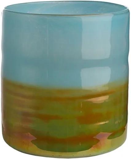 Vaza din sticla 21 cm Horizon Aqua Gold Pols Potten