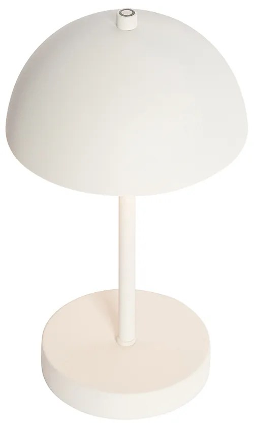 Lampă de masă de exterior albă reîncărcabilă cu LED inclus, cu 3 trepte de intensitate luminoasă - Keira