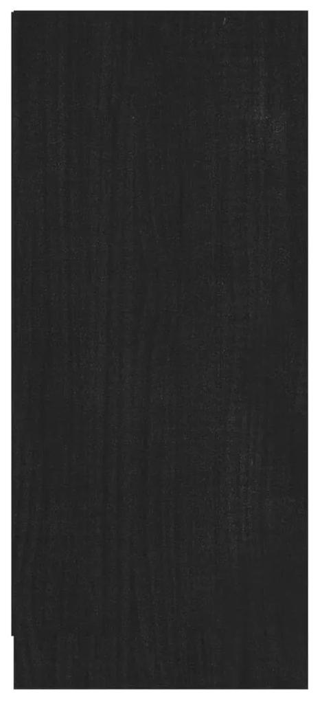 Servanta, negru, 70x33x76 cm, lemn de pin 1, Negru