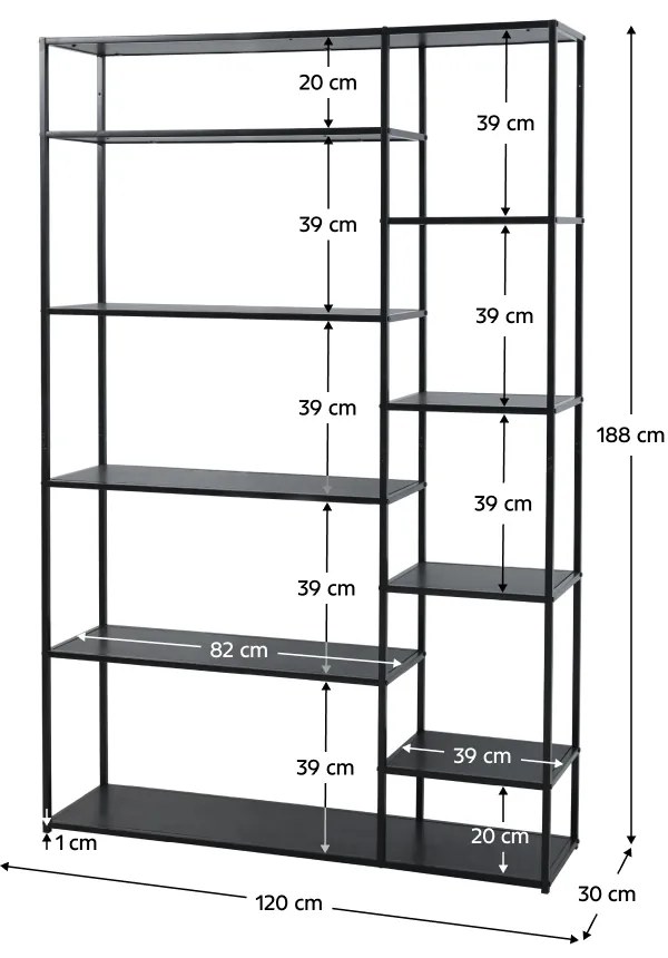 Etajera, neagra, BILOTE TIP 4