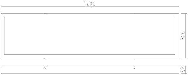 Panou LED aplicat LONG LED/40W/230V 4000K 120x30cm IP41 alb APLED