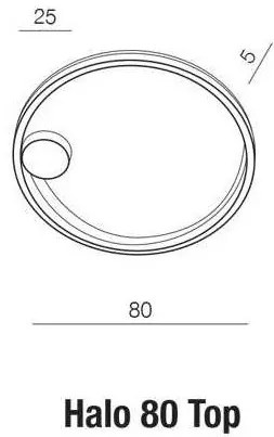 Lustra LED aplicata design modern geometric HALO 80 WH