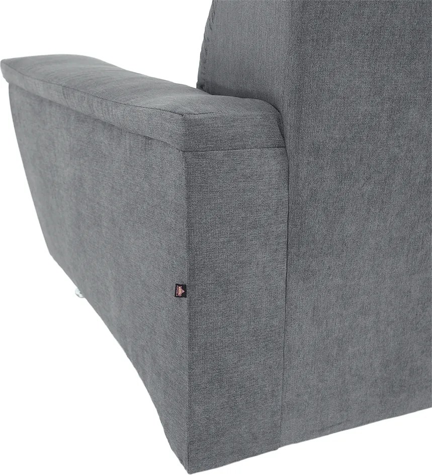 Colţar extensibil, material textil gri, model stânga, SANTIAGO
