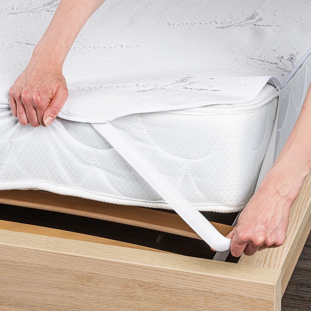 Protecție impermeabilă de saltea 4Home Lavender cu elastic, 160 x 200 cm, 160 x 200 cm