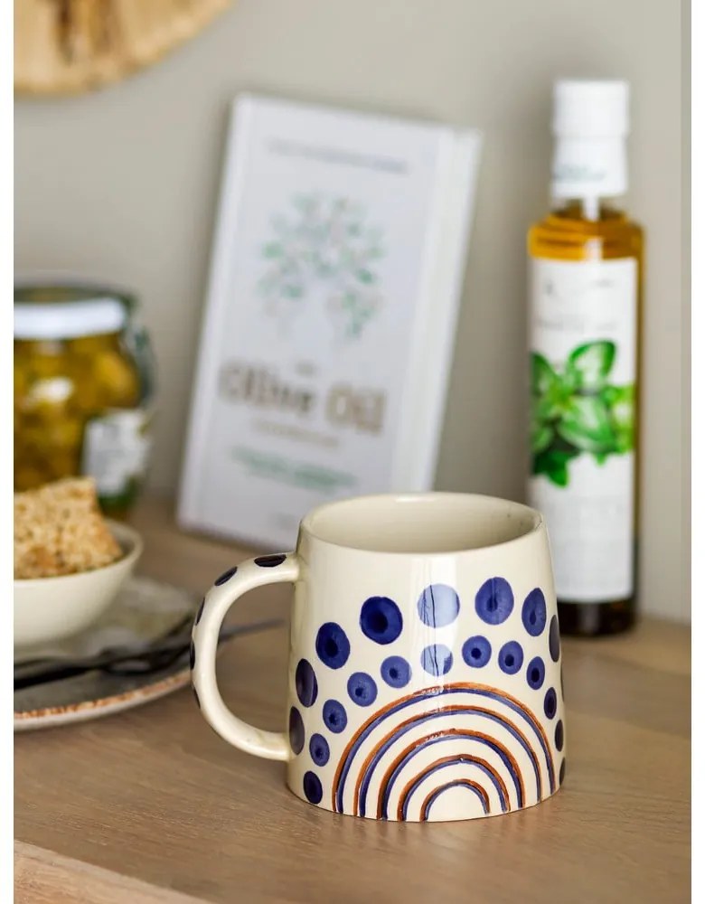 Cană albastru-bej din gresie 515 ml Shama – Bloomingville