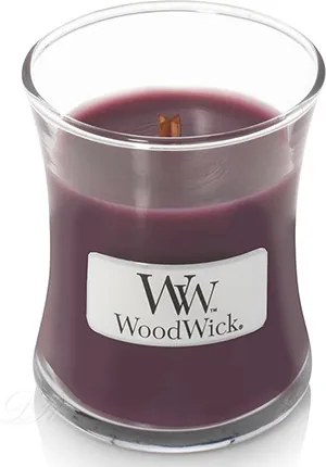 WoodWick violet parfumata lumanare Dark Poppy vaza mica