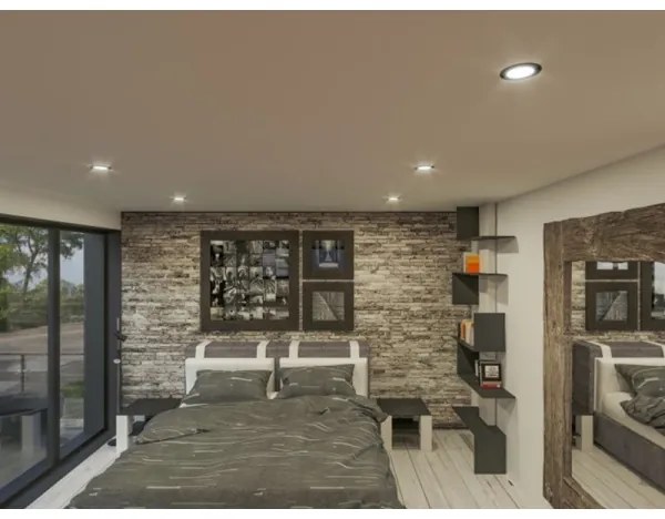 Corp de iluminat LED încastrat LED/6W/230V 4000K d. 8,5 cm negru