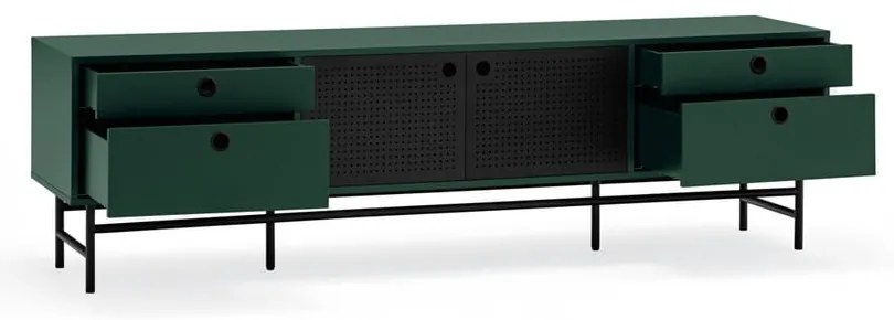 Comodă TV Teulat Punto, negru-verde