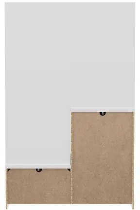 Set pentru hol HIRO cu oglindă, alb/gri