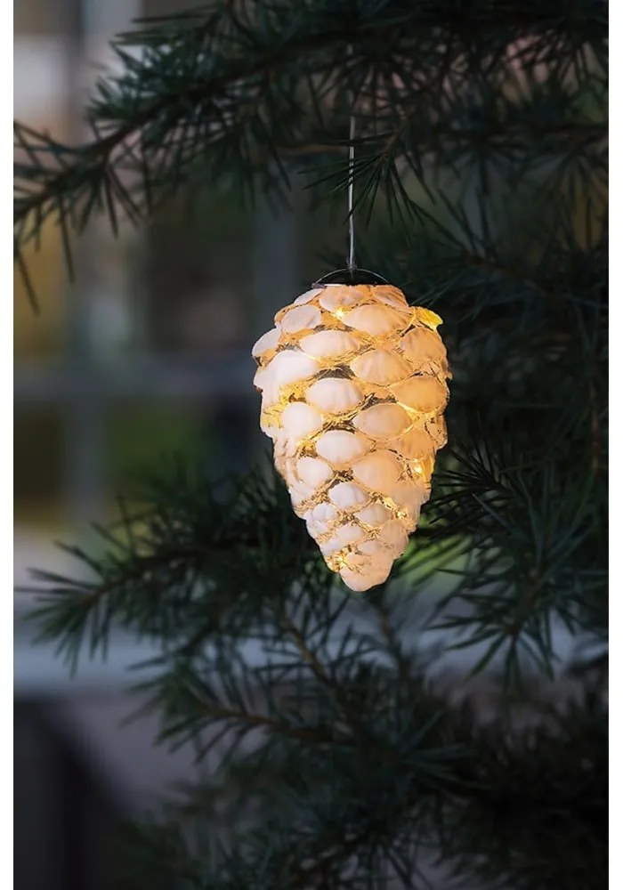 Decorațiune luminoasă de Crăciun albă suspendată ø 5 cm Celina – Sirius