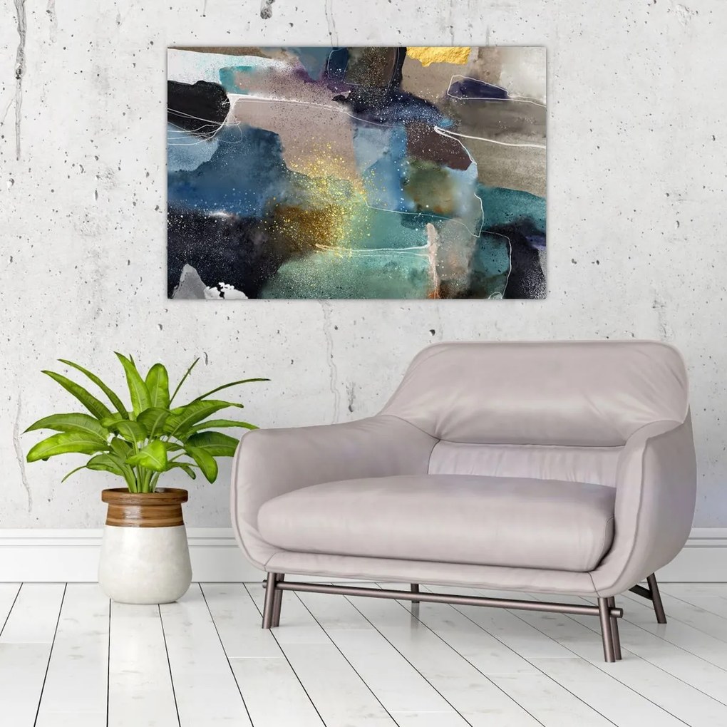 Tablou - Abstract acuarelă (90x60 cm)