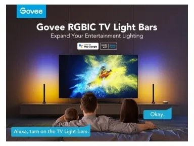 Govee - Panou SMART LED RGBIC 38 cm pentru TV 43-75" - set de 2 bucăți Wi-Fi
