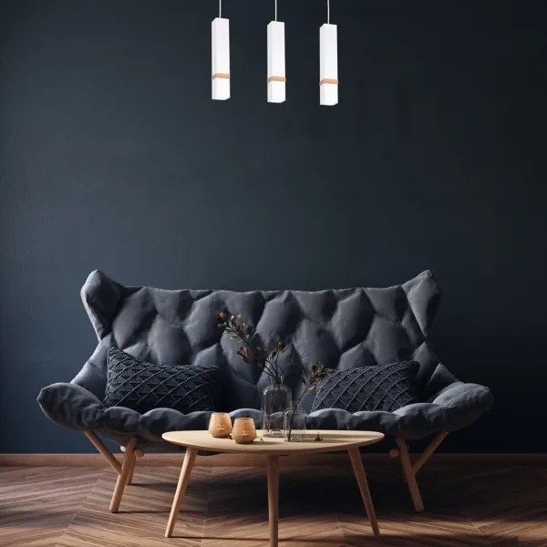 Lustră pe cablu VIDAR 3xGU10/25W/230V alb