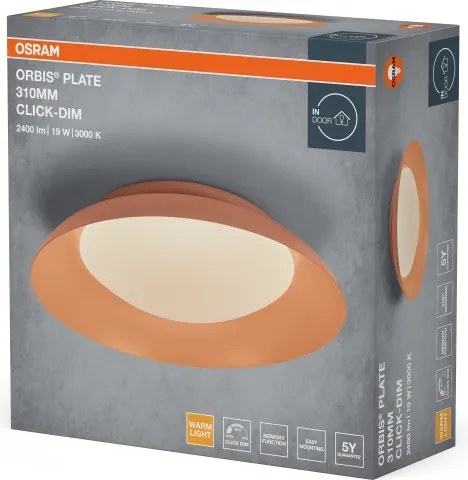 Osram -LED Lampă de tavan dimabilă PLATE LED/19W/230V Ø 31 cm roz