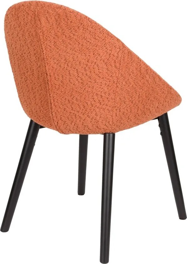 Scaun de sufragerie portocaliu tapițat Fenna – Dutchbone