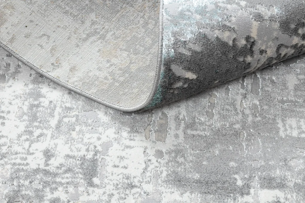 Covor CORE W9782 - structural, două niveluri de lână, fildeş / gri