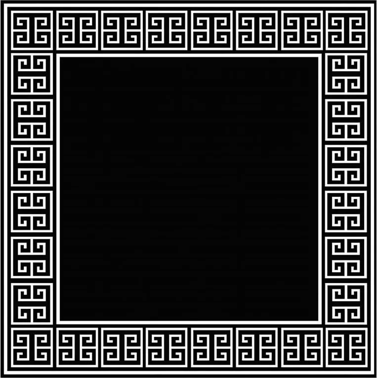 Covor modern din lana 100% APOLLO Negru/Alb 300x300 108537 HZ