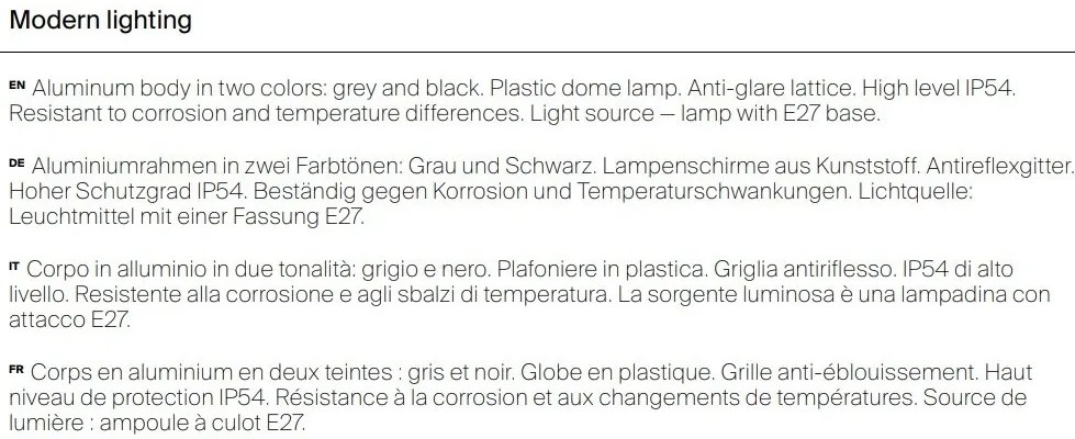 Stalp de exterior cu protectie IP54, Bronx gri H-79,6cm