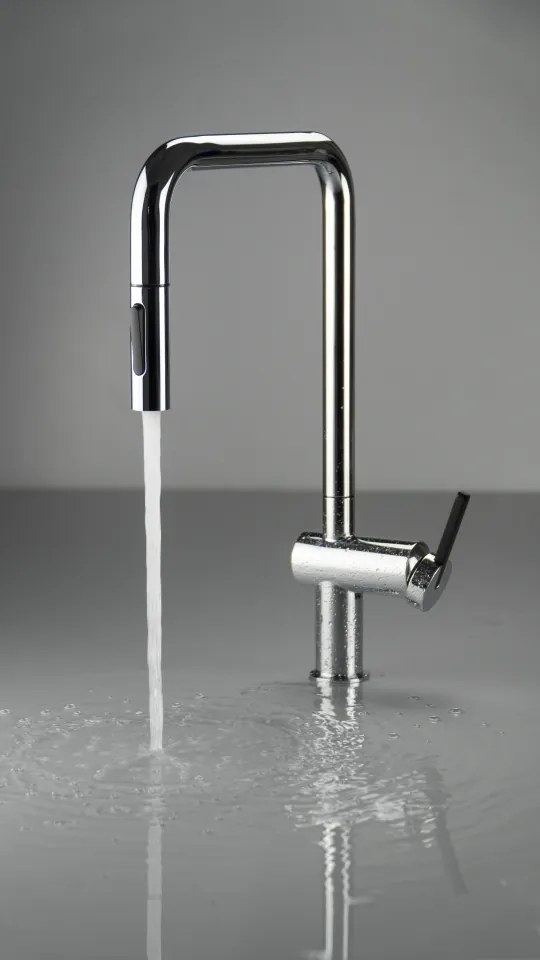 MOMI Baterie Bucătărie cu Pipă Extractibilă – Cromat (BKM_073N)