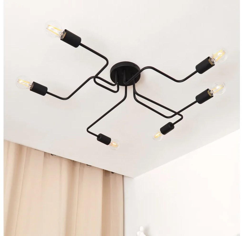 LED Lustră aplicată TUBE 6xE27/15W/230V