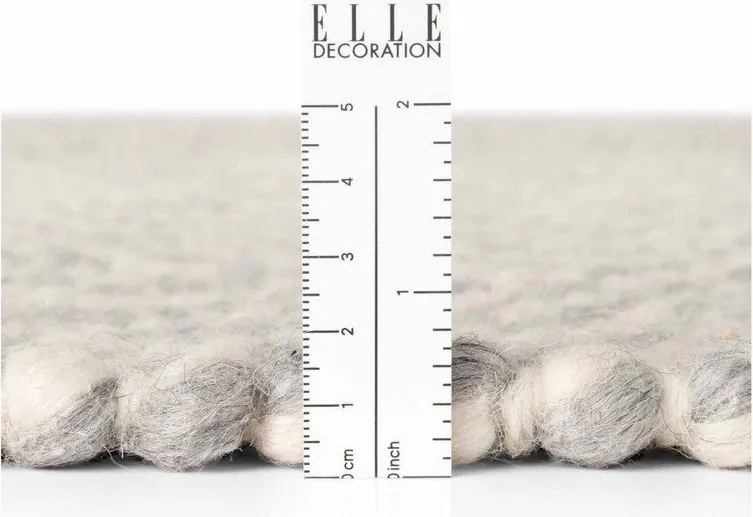 Covor gri deschis/crem țesut manual din lână 160x230 cm Lyon Beans – Elle Decoration