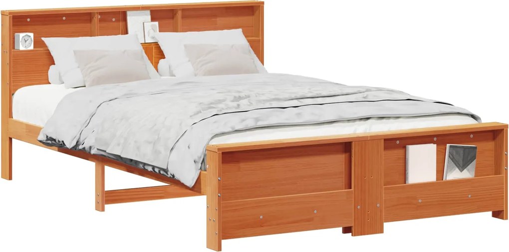 vidaXL Cadru de pat Maroniu cerat 150 x 200 cm Lemn compozit