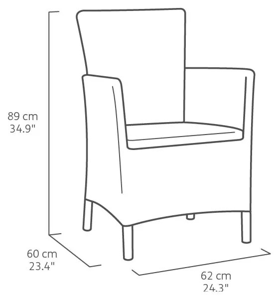 Fotoliu de grădină gri închis din plastic Lowa – Keter