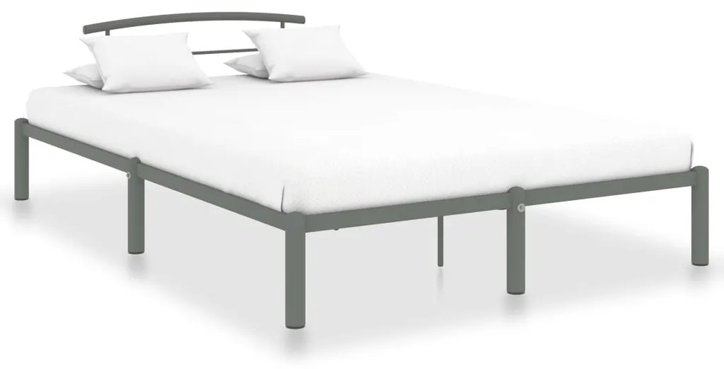 vidaXL Cadru de pat, gri, 160 x 200 cm, metal