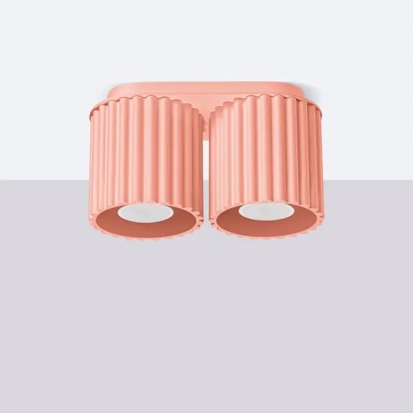 Sollux SL.1825 - Lampă spot AURA 2xGU10/10W/230V roz