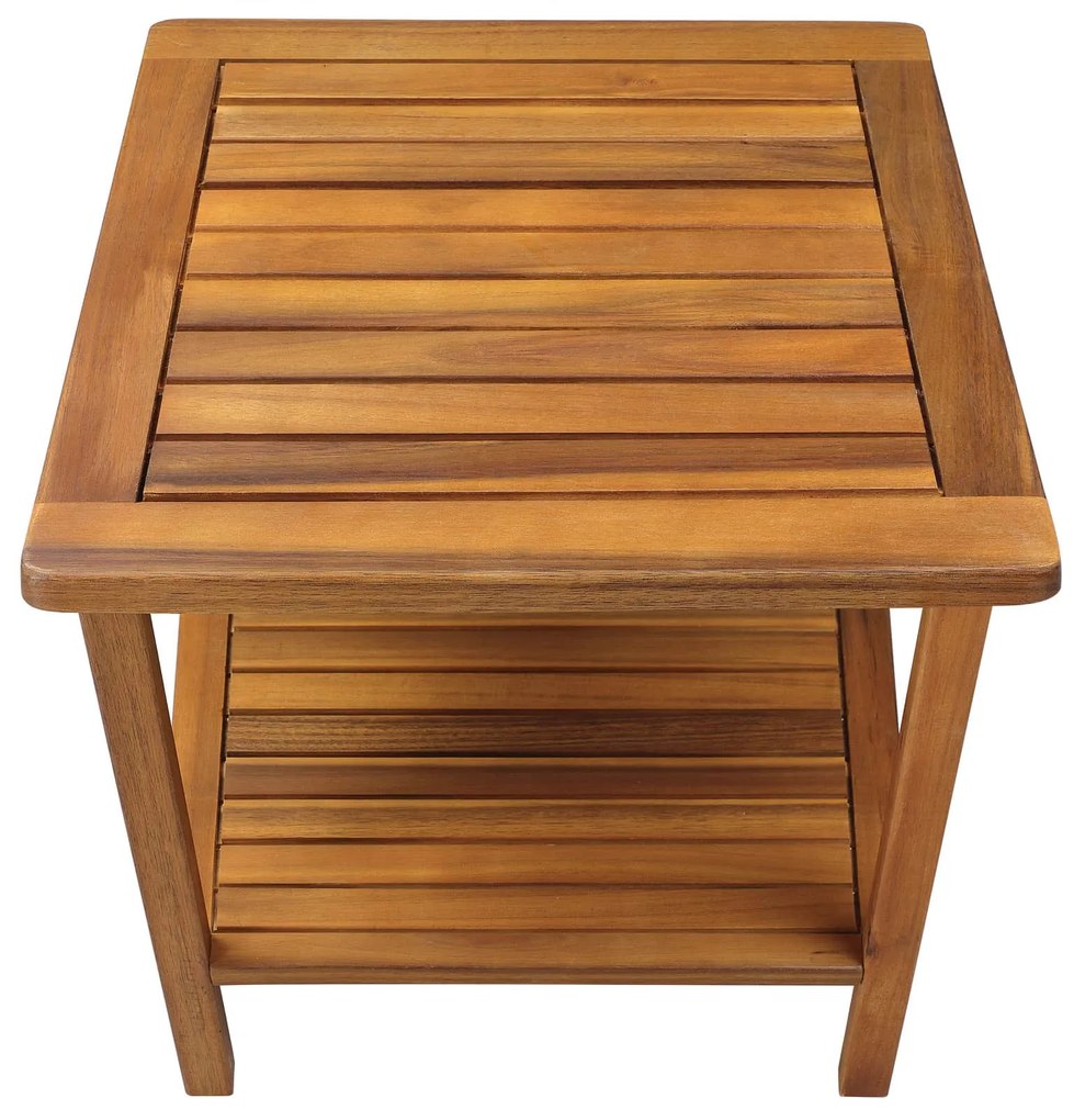 Măsuță de lemn WASHINGTON, 45x45x45cm, maro Casaria