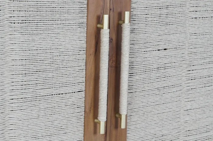 Dulap, maro, din lemn de acacia si rattan, Oasis