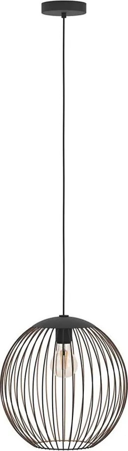 Eglo 901868 - Lustră suspendată pe cablu ALMANZORA 1xE27/60W/230V neagră