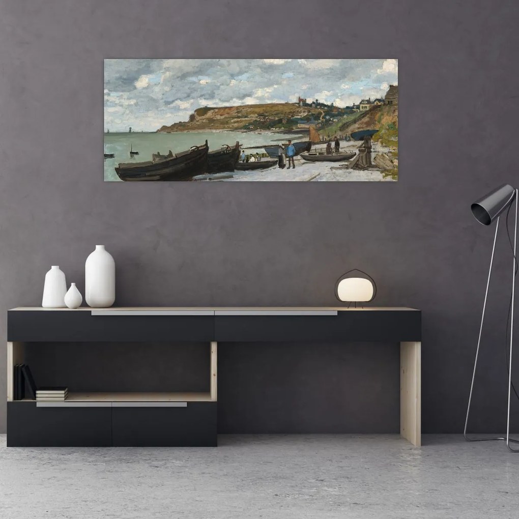 Tablou - Claude Monet, Sainte Adresse, reproducere (120x50 cm)