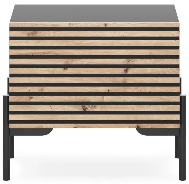 Noptieră Lamellito L4  (negru + stejar). 1098821