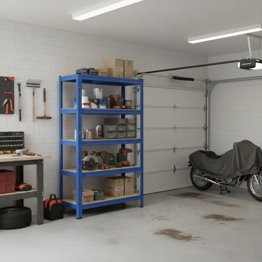 Raft cu capacitate mare HEAVY, max. 875kg, 90x40x180cm, albastru Monzana