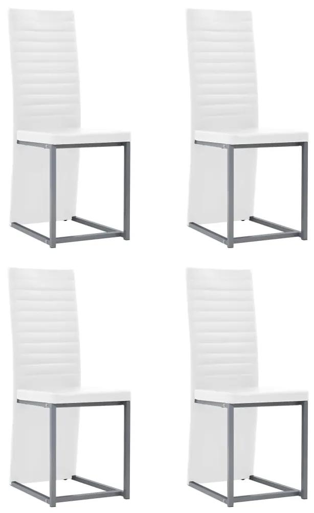 247249 vidaXL Set mobilier, 5 piese, negru & alb, oțel și sticlă securizată