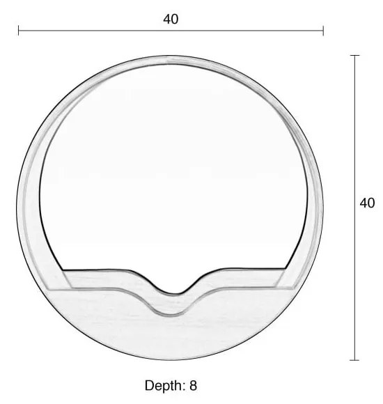 Oglindă cu spațiu depozitare Zuiver Round Wall, ⌀ 40 cm
