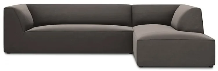 Coltar modular Ruby, cu 4 locuri colt pe partea dreapta si tapiterie din catifea