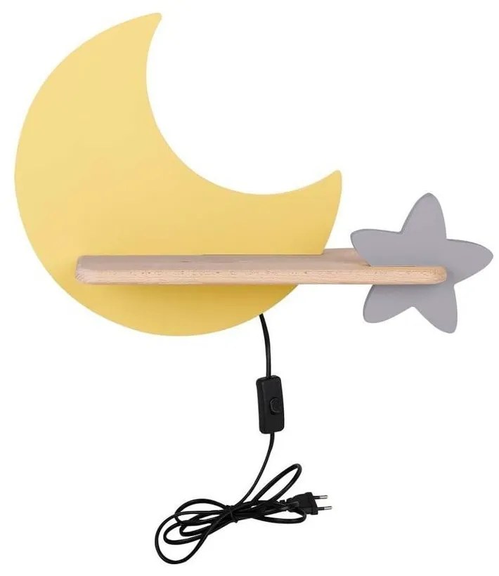 Corp de iluminat pentru copii galben Moon – Candellux Lighting