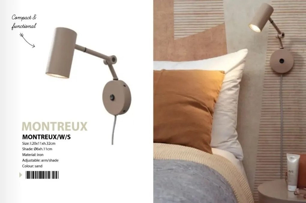 Aplica de perete metal design modern Montreux sand