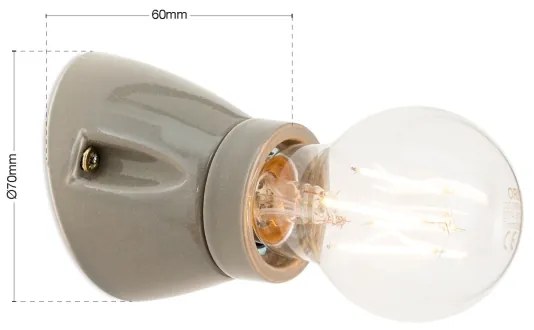 Orion - Aplica de perete FROST 1xE27/60W/230V gri