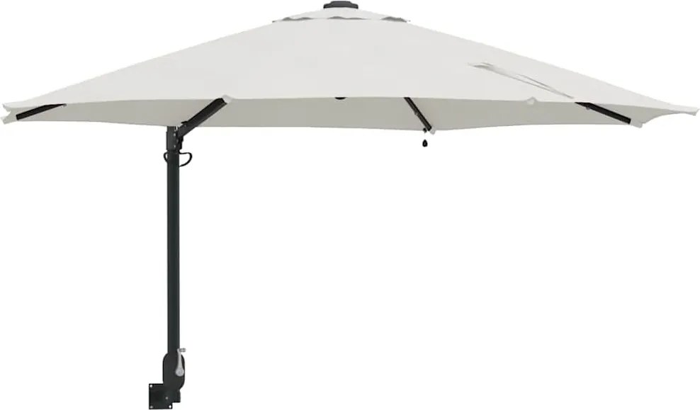 vidaXL Parasol de Grădină Nisipiu 248 x 248 x 148 cm Poliester și oțel