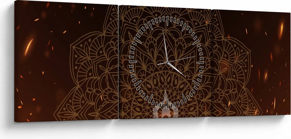 Tablou - Meditații (cu ceas) (90x30 cm)