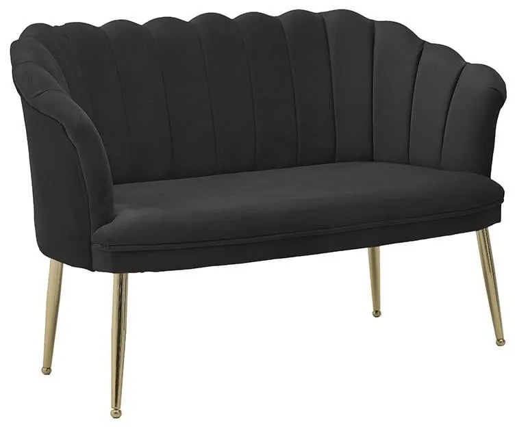 Canapea 2 locuri Black Gold 130cm x 72cm x 82cm