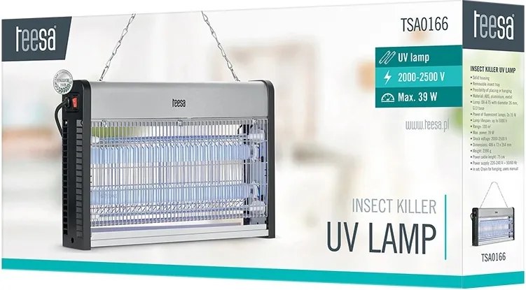 Lampa uv anti insecte 2 x 15w teesa