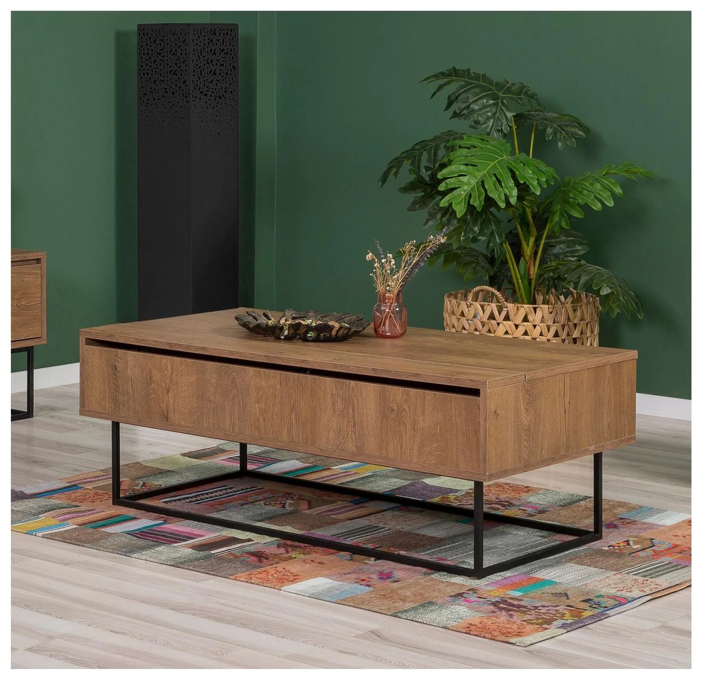 Set mobilier living Ponake 1 (nuc + negru). 1094091